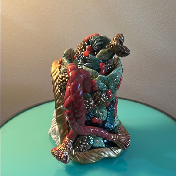 Festive Fitz & Floyd Santa Claus Teapot - Picture 2 of 6